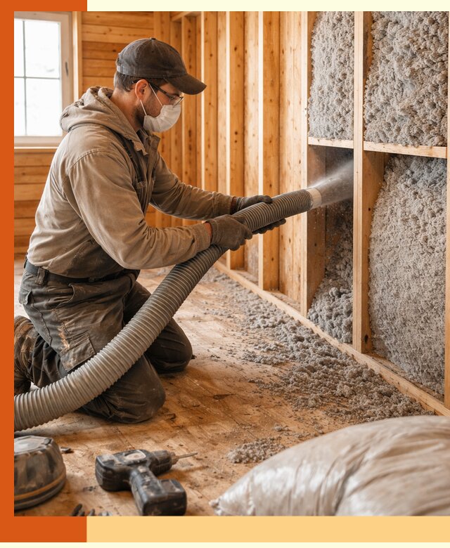 Утепление дачного дома эковатой в Тихорецке — быстро и надёжно