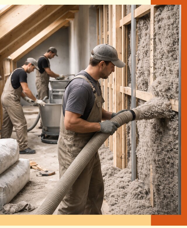 Утепление таунхауса эковатой в Тихорецке от 2268 руб./м² — монтаж и задувка | ТепломастерТхр