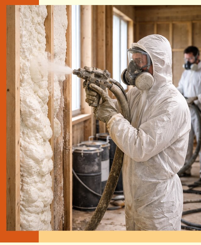 Утепление каркасного дома пенополиуретаном в Тихорецке