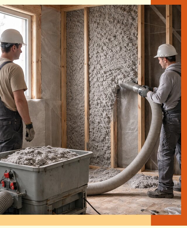 Утепление каркасного дома эковатой в Тихорецке от 1855 руб. | ТепломастерТхр