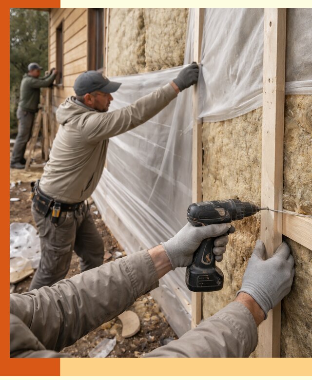 Утепление дома из бруса в Тихорецке качественно и долговечно