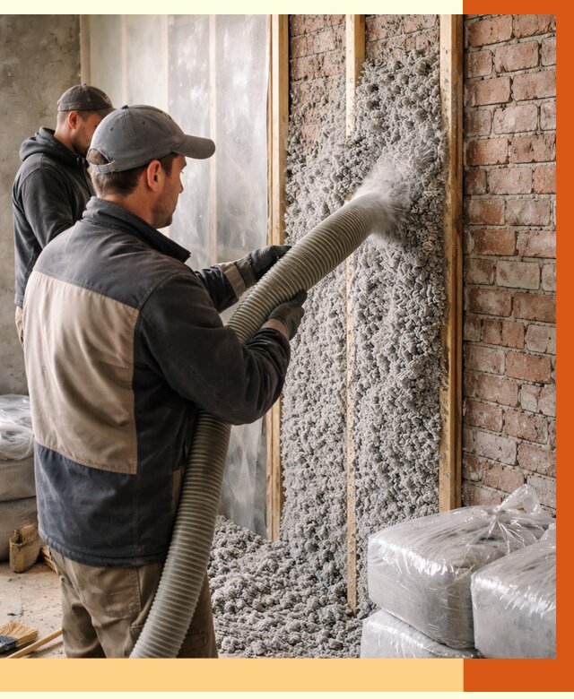 Утепление кирпичного дома эковатой в Тихорецке от 2422 руб./м² | ТепломастерТхр