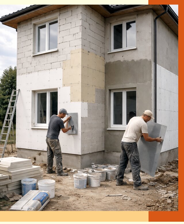 Утепление дома из газобетона в Тихорецке от 4329 руб./м² — заказать у ТепломастерТхр