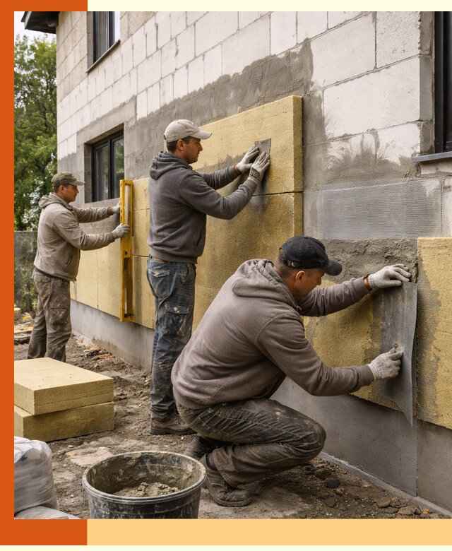 Утепление дома из газобетона в Тихорецке качественно и долговечно