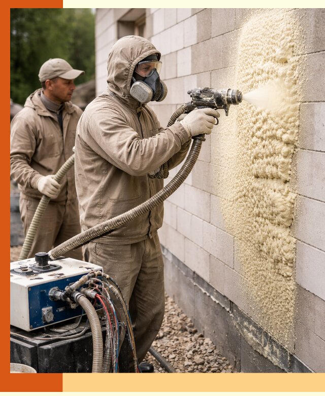 Утепление дома из газобетона ППУ в Тихорецке — надежная теплоизоляция