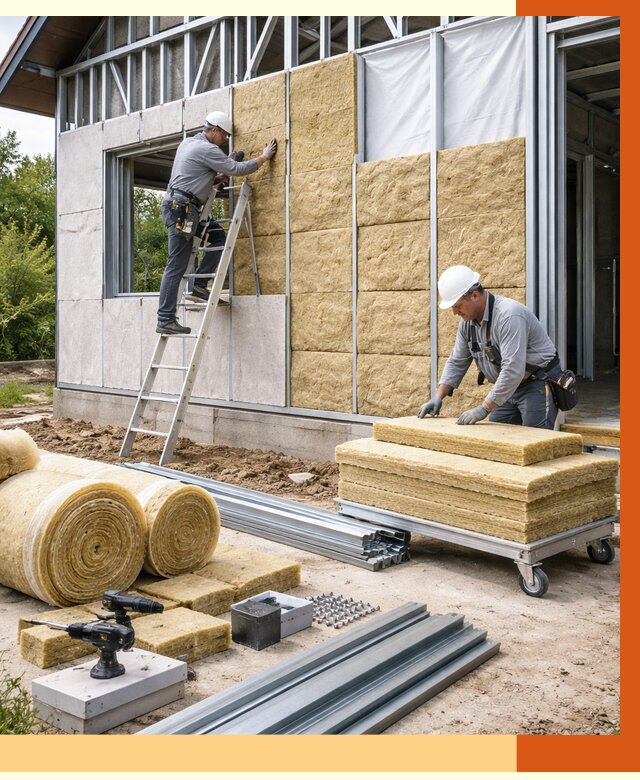 Утепление дома из ЛСТК в Тихорецке от 5360 руб./м² — профессионально | ТепломастерТхр