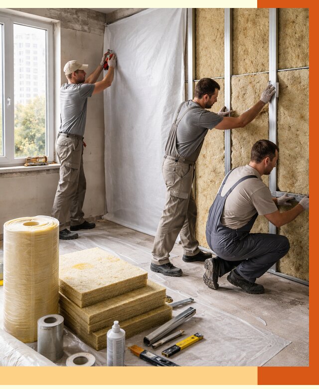 Утепление квартиры в Тихорецке от 4638 руб/м2 — утеплить квартиру изнутри и снаружи | ТепломастерТхр