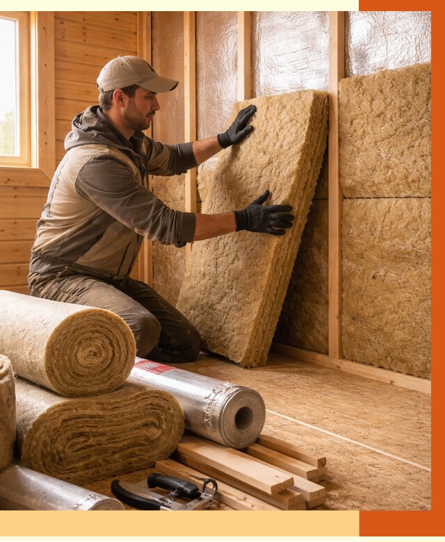 Утепление бани в Тихорецке под ключ от 4638 руб./м2 — утеплить потолок, пол и стены | ТепломастерТхр