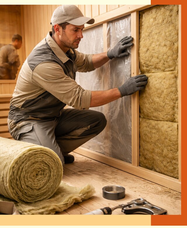 Утепление сауны изнутри в Тихорецке от 6700 руб. за м2 | ППУ, под ключ — ТепломастерТхр