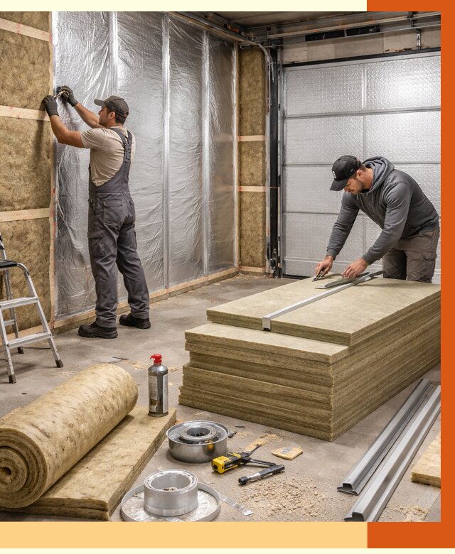 Утепление гаража в Тихорецке от 4638 руб/м2 — комплексное утепление ворот и стен | ТепломастерТхр