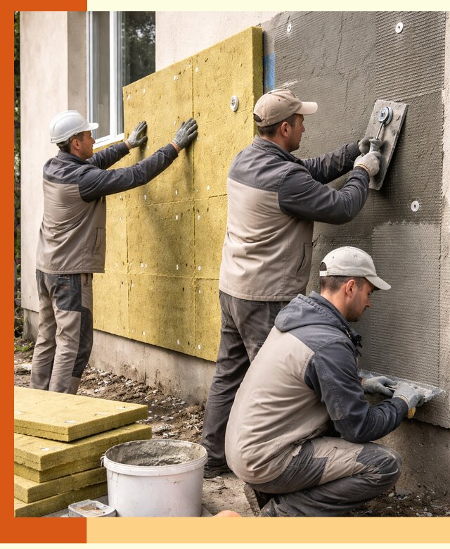 Утепление фасада под штукатурку в Тихорецке — энергоэффективная технология