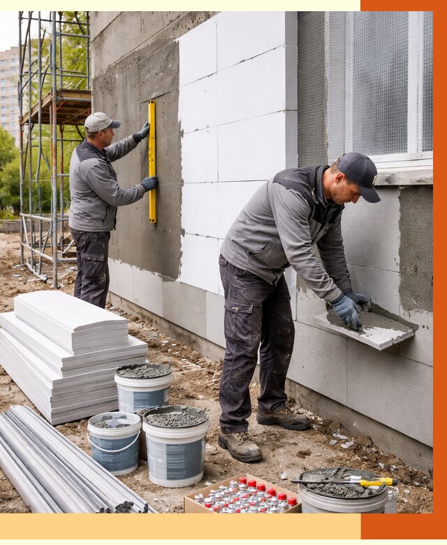 Утепление фасада и стен снаружи в Тихорецке от 4329 руб. | ТепломастерТхр