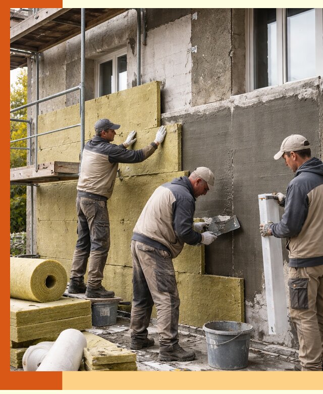 Утепление фасада зданий и домов в Тихорецке