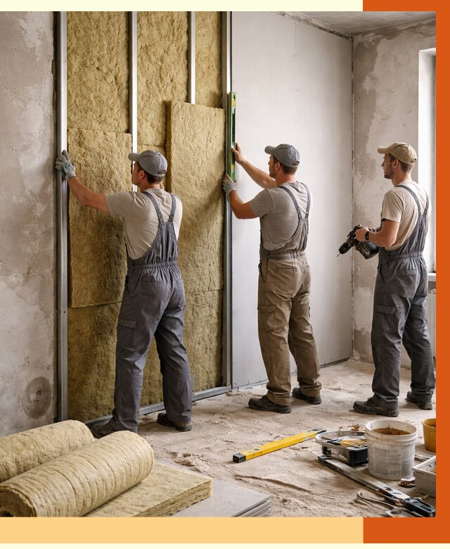 Утепление стен изнутри в Тихорецке от 2319 руб/м² под ключ | ТепломастерТхр