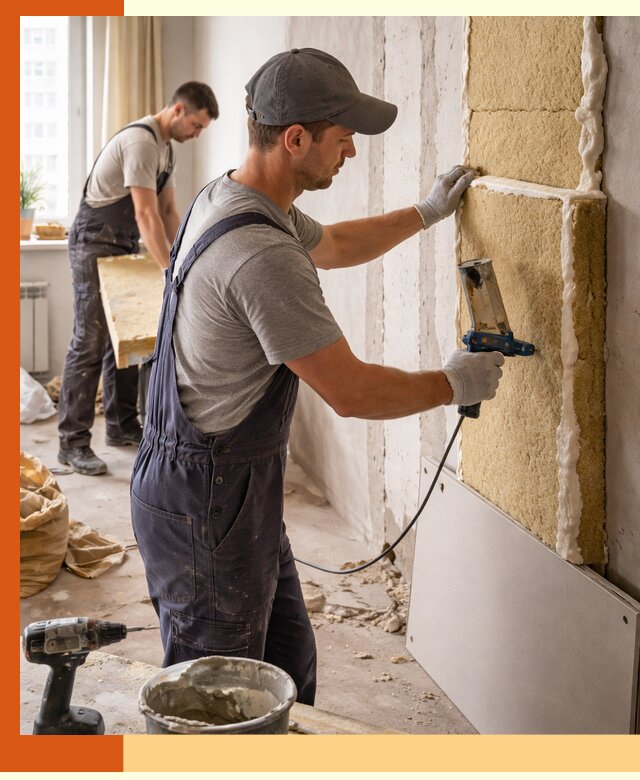 Утепление стен изнутри в Тихорецке — качественно и эффективно