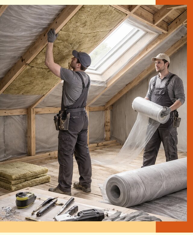 Утепление крыши изнутри мансарды в Тихорецке от 4329 руб./м² | ТепломастерТхр