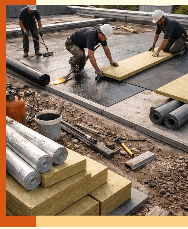 Утепление плоской крыши в Тихорецке — надежная теплоизоляция и герметизация