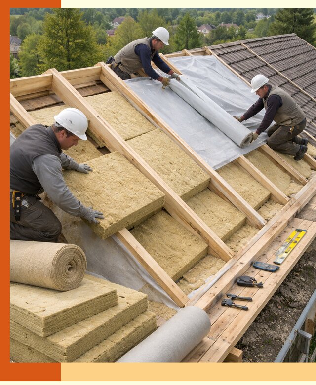 Утепление скатной крыши в Тихорецке качественно и надёжно