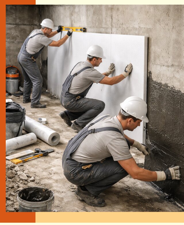 Утепление фундамента изнутри профессионально в Тихорецке