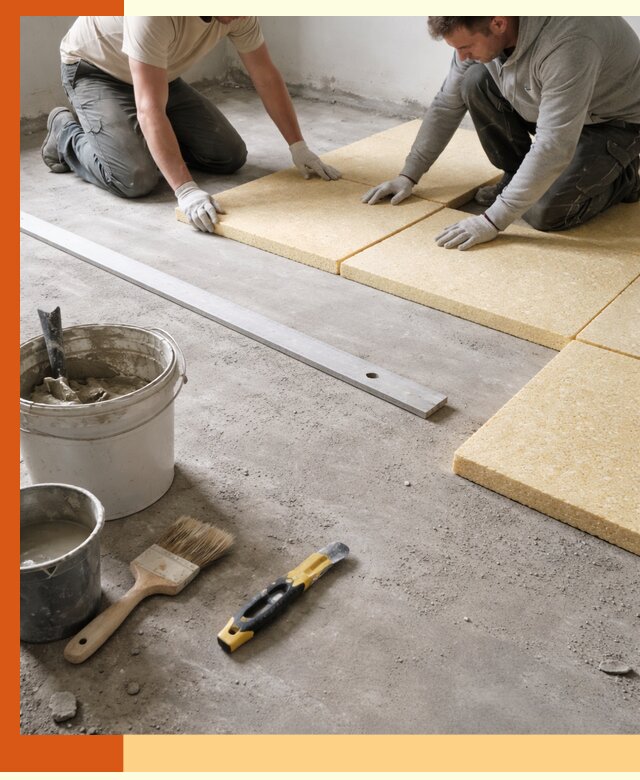 Утепление бетонного пола в Тихорецке профессионально и недорого