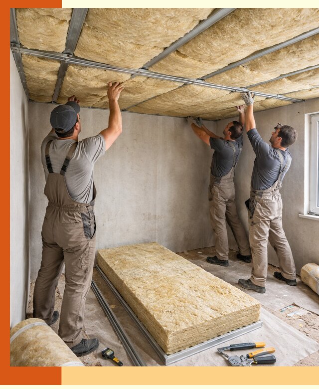 Утепление потолка в Тихорецке — тепло и без сквозняков