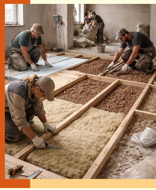 Утепление перекрытий жилых и промышленных зданий в Тихорецке