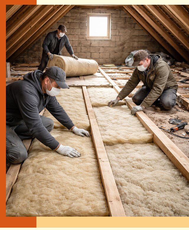 Утепление чердака в Тихорецке — профессиональная теплоизоляция кровли