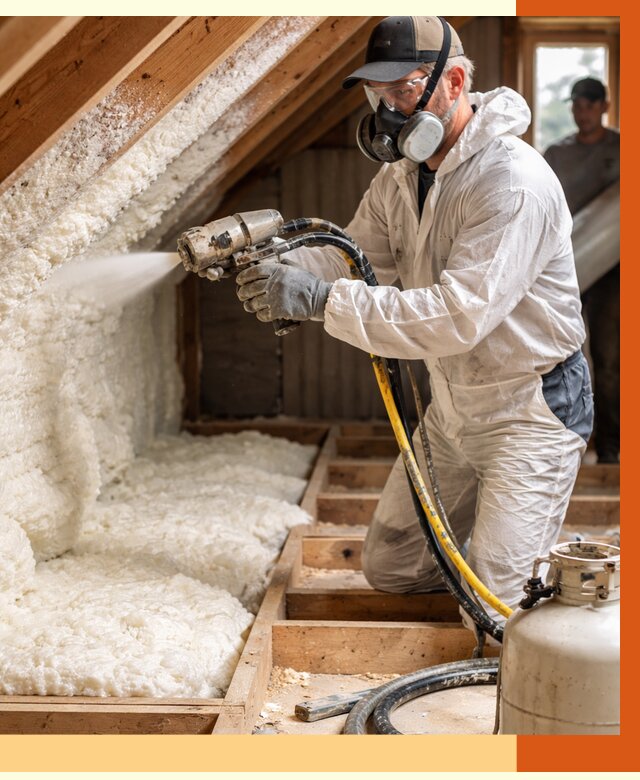 Утепление чердака ППУ в Тихорецке от 8885 руб./м2 — услуга под ключ | ТепломастерТхр