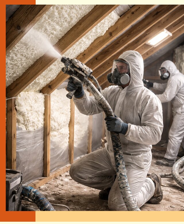 Утепление чердака пенополиуретаном (ППУ) в Тихорецке