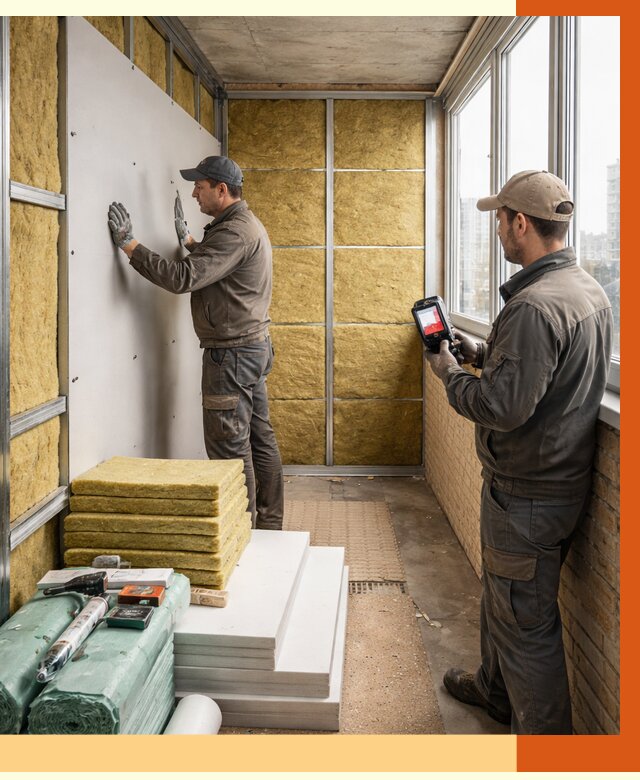 Утепление балкона в Тихорецке от 4638 руб. под ключ | ТепломастерТхр