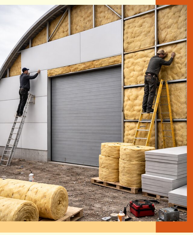 Утепление ангара пенополиуретаном в Тихорецке от 7421 руб./м² — комплекс от ТепломастерТхр