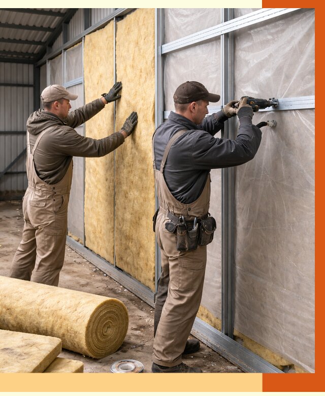 Утепление металлического ангара в Тихорецке от 4896 руб/м2 — услуги под ключ | ТепломастерТхр