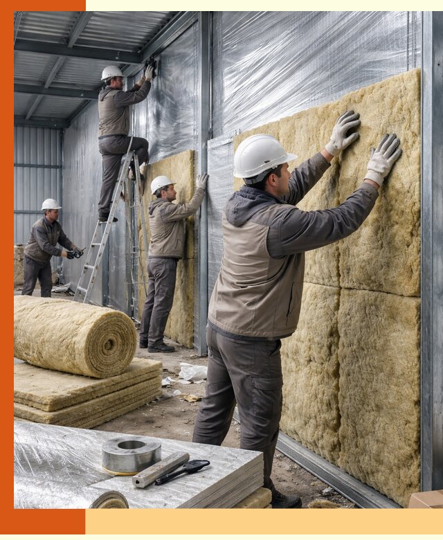 Утепление металлического склада в Тихорецке: теплоизоляция и герметизация