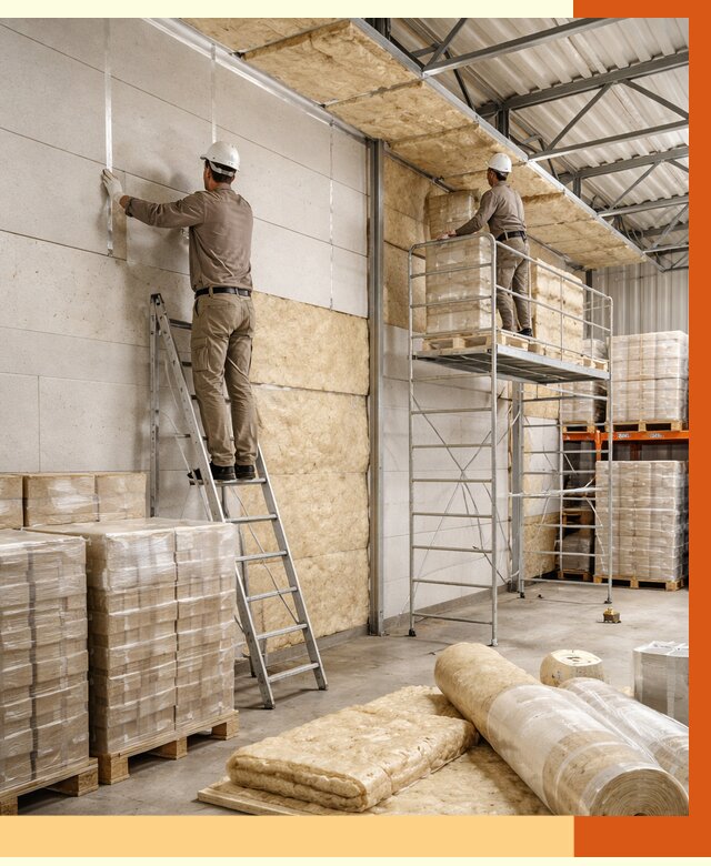 Утепление склада готовой продукции в Тихорецке от 2010 руб./м2 — комплексно | ТепломастерТхр