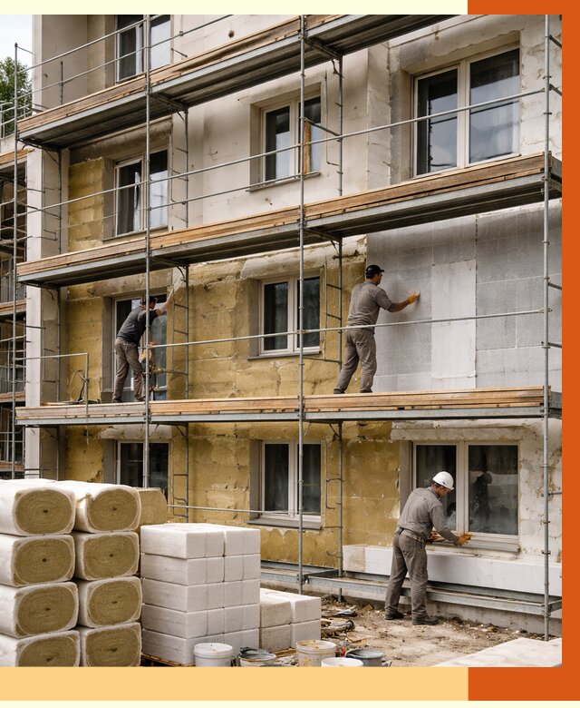 Утепление гостиницы в Тихорецке от 7421 руб./м2 — комплексно, ППУ, под ключ | ТепломастерТхр