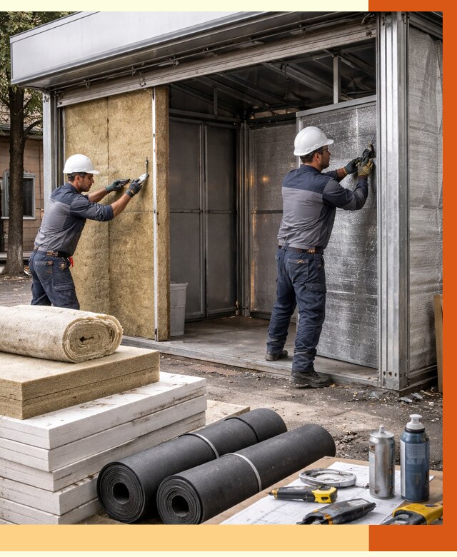 Утепление павильона шаурма в Тихорецке под ключ от 1237 руб. за м² | ТепломастерТхр