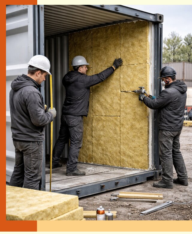 Утепление морского контейнера в Тихорецке: надежная теплоизоляция и защита