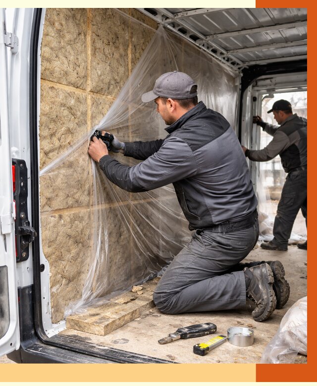 Утепление фургона в Тихорецке от 17007 руб/м2 — утепление фургона ППУ и кузова | ТепломастерТхр