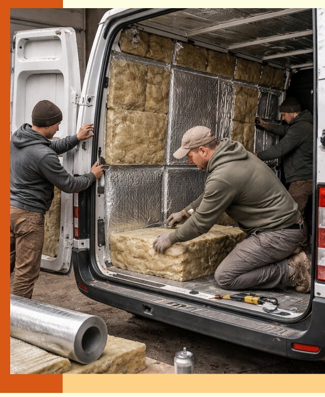 Утепление фургона в Тихорецке: профессиональная теплоизоляция и шумоизоляция