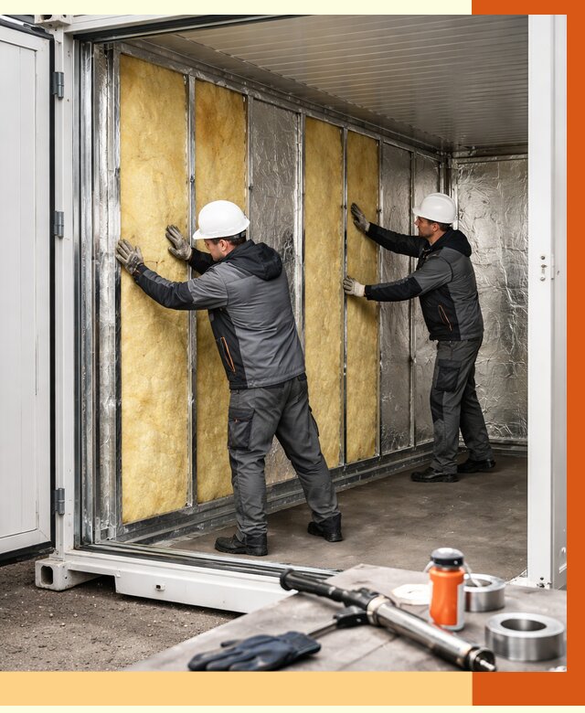 Утепление рефрижераторного контейнера в Тихорецке от 46382 руб./м² | ТепломастерТхр