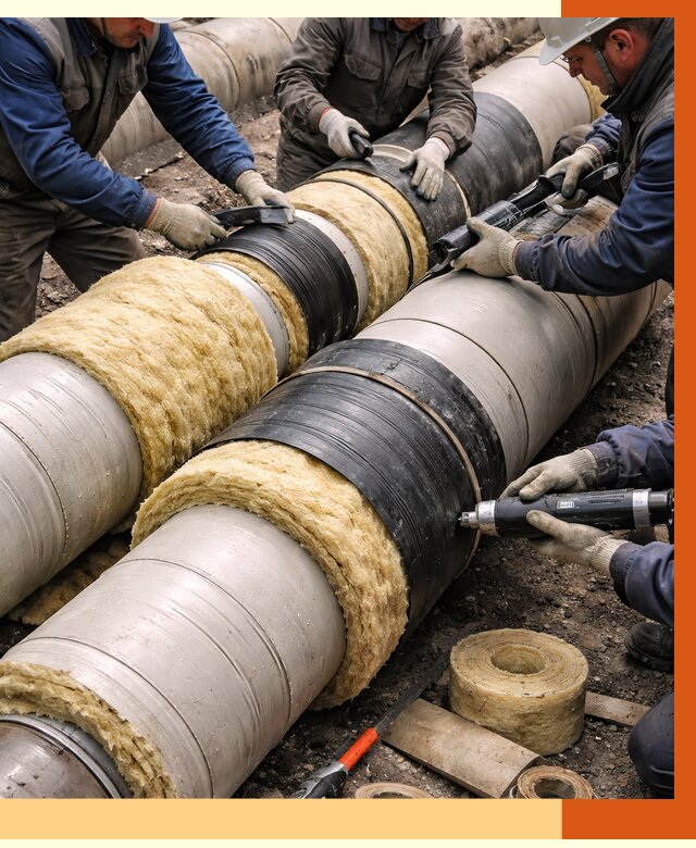 Утепление трубопровода в Тихорецке под ключ от 1907 руб. — надежно и выгодно | ТепломастерТхр