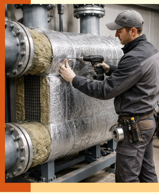 Утепление теплообменника в Тихорецке — профессиональная теплоизоляция оборудования