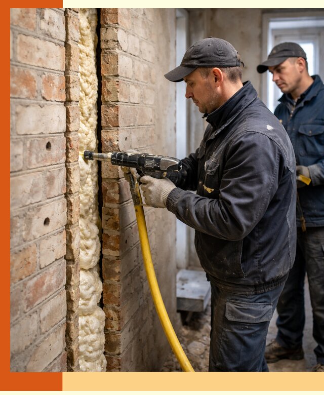 Межстеновое утепление пенополиуретаном в Тихорецке