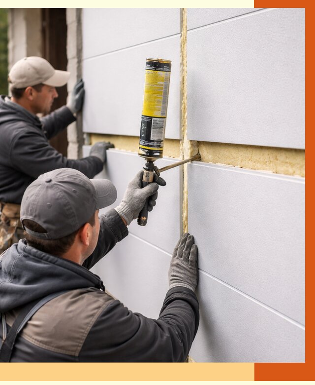 Утепление сэндвич панелей ППУ в Тихорецке от 4329 руб. за м2 | ТепломастерТхр