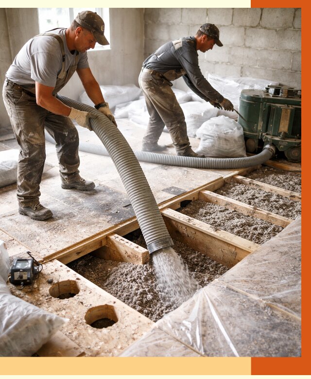 Заполнение пустот перекрытий в Тихорецке от 4638 руб. под ключ | ТепломастерТхр