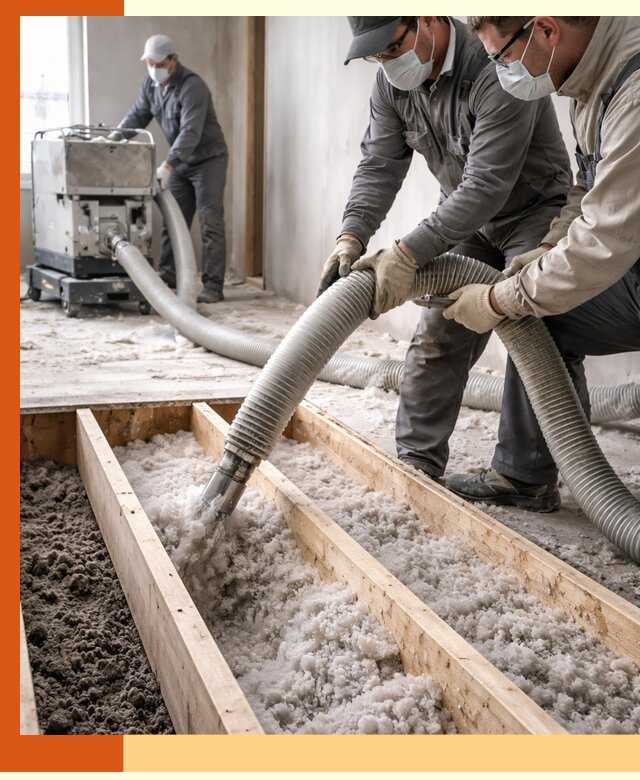 Заполнение полостей межэтажного перекрытия в Тихорецке эффективно и герметично