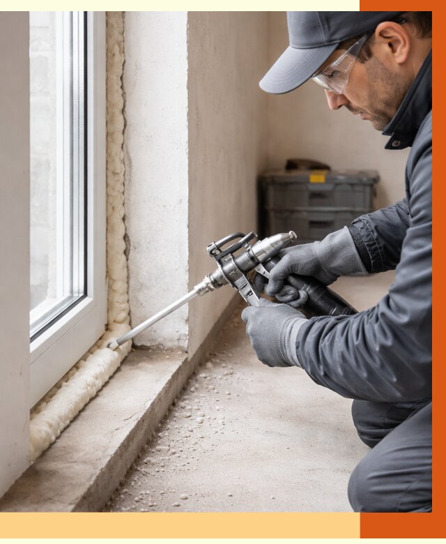 Герметизация стыков ППУ в Тихорецке от 1701 руб. за м2 — утепление примыканий под ключ | ТепломастерТхр