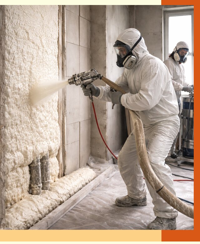 Напыление пенополиуретана в Тихорецке от 7730 руб./м2 — услуги и монтаж ППУ | ТепломастерТхр