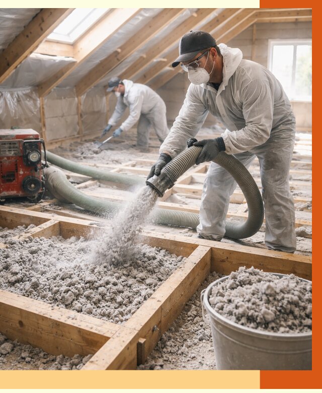 Утепление эковатой в Тихорецке от 3041 руб./м2 — монтаж и задувка | ТепломастерТхр