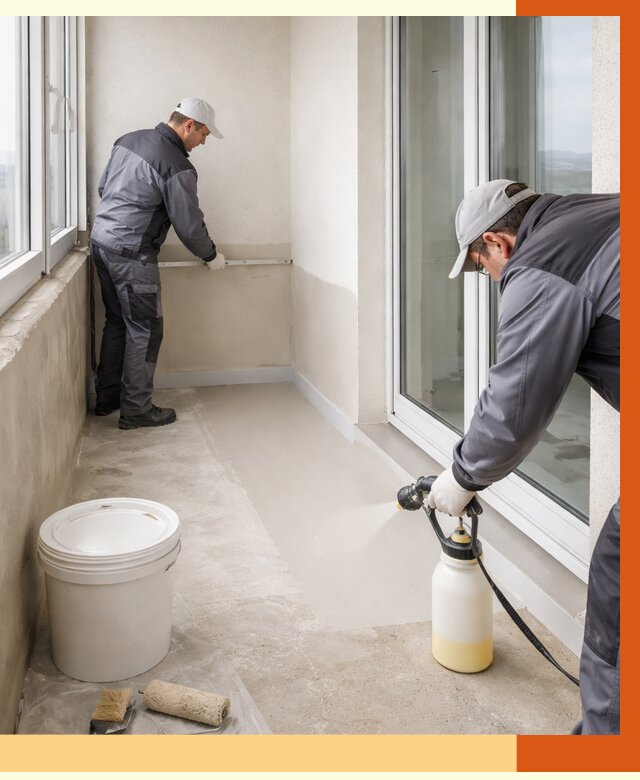 Утепление балкона жидкой теплоизоляцией в Тихорецке от 5927 руб./м2 | ТепломастерТхр